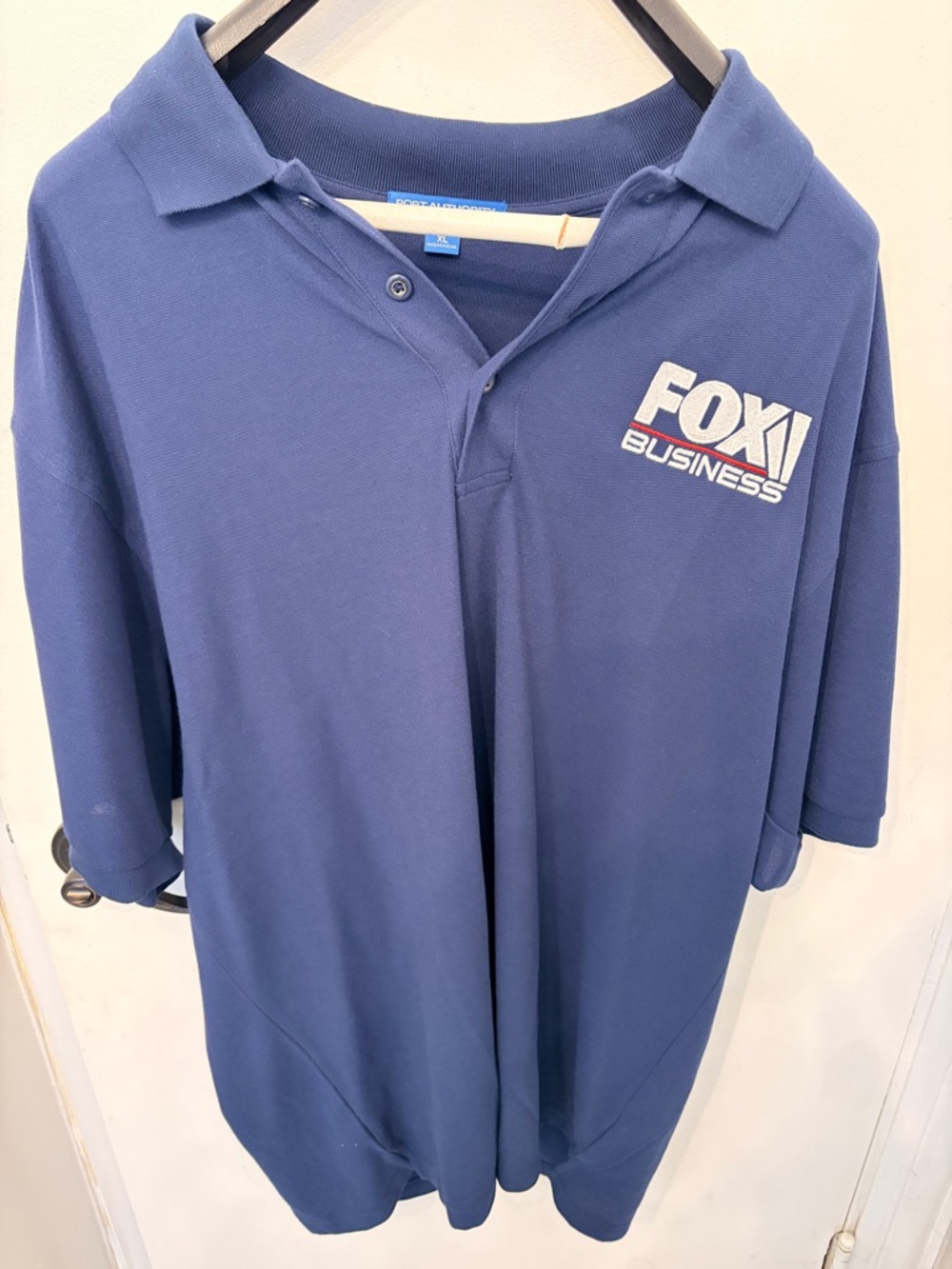 Fox Navy Polo with White & Red Fox Business Embroidery